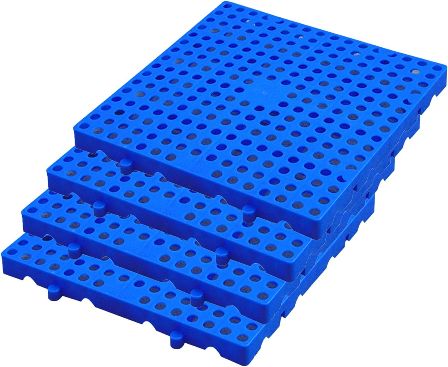 Waterproof Plastic Pallets, Lightweight Nestable Floor Grid Pad, Wear Resistant Floor Storage Pad, Breathable Grid Ventilation Pallet for Kitchen Supermarket Garages,40x40x3cm