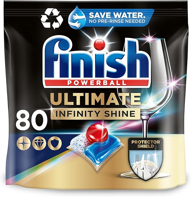 Finish Ultimate Infinity Shine, 80 Dishwasher Tablets, Original