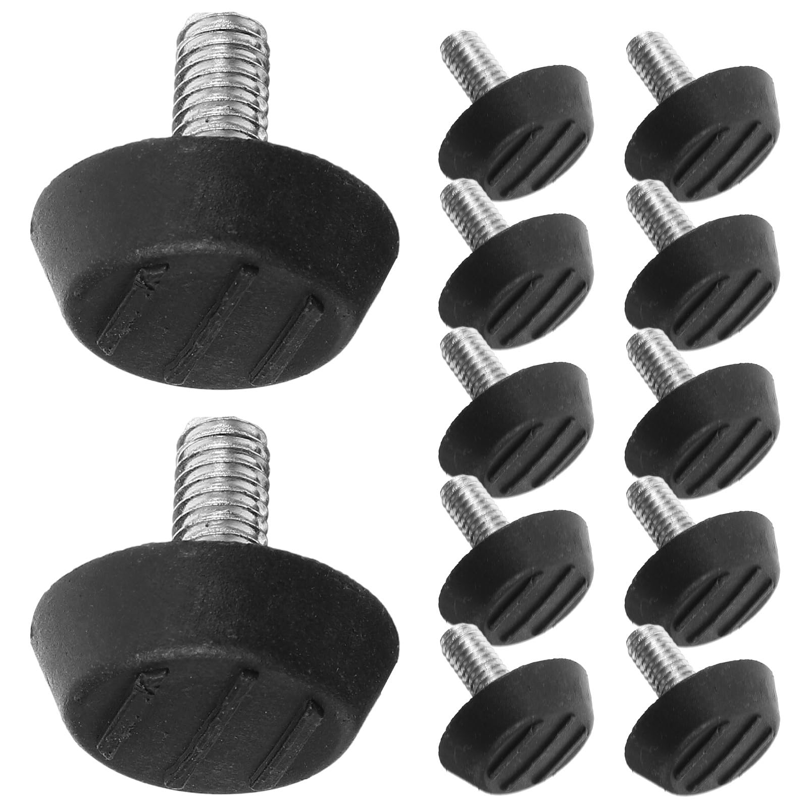 Niveladores de patas de mesa Anneome con tornillos M16x15 de goma y hierro, 100 piezas