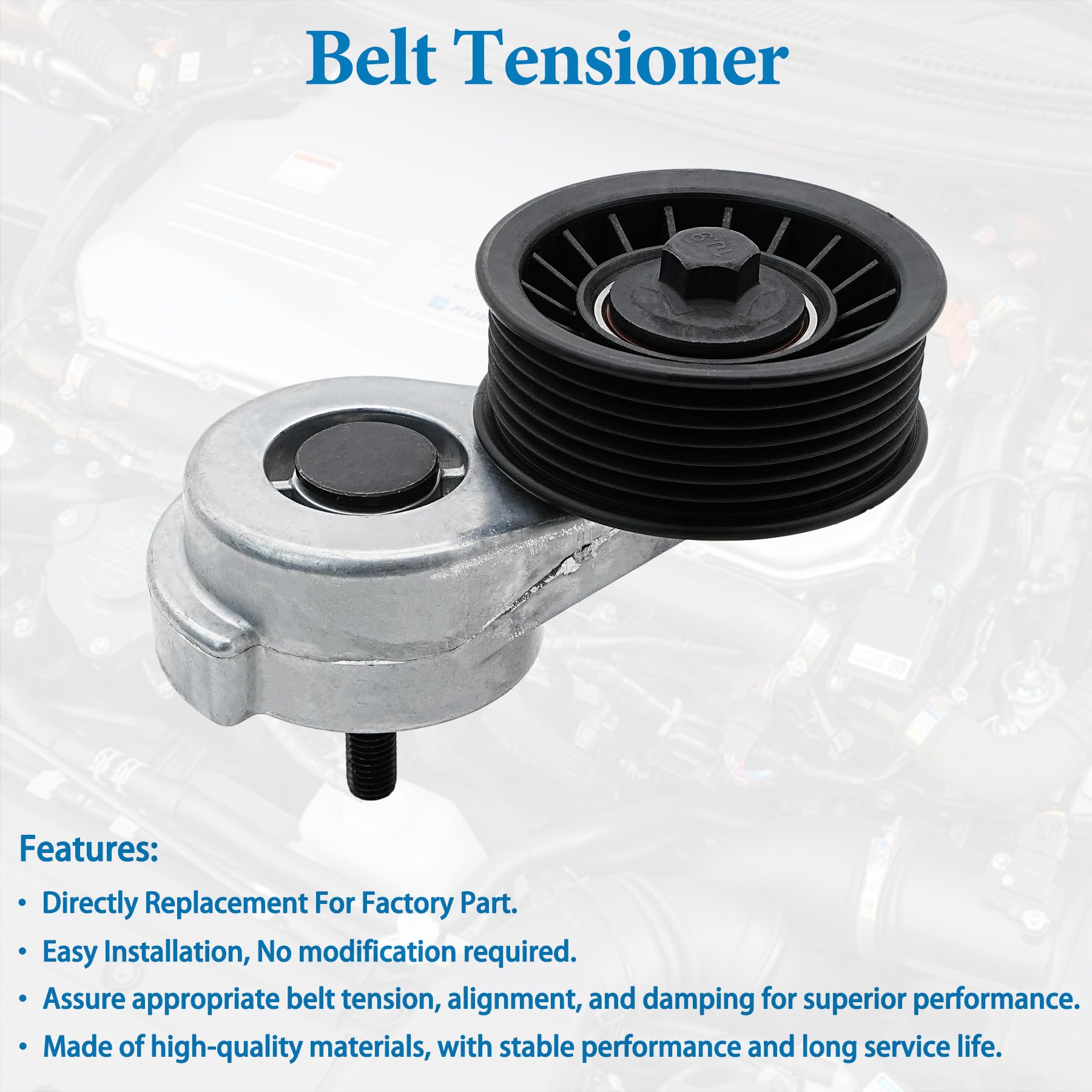 Binopoly Belt Tensioner Idler Pulley 38016 - Fits Dodge Ram Dakota Durango Grand Cherokee 1992-2003