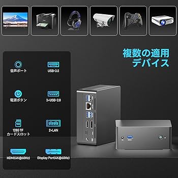 Amazon.co.jp: ミニPC N100 (4C/4T,最大3.4GHz) MINI PC 16GB