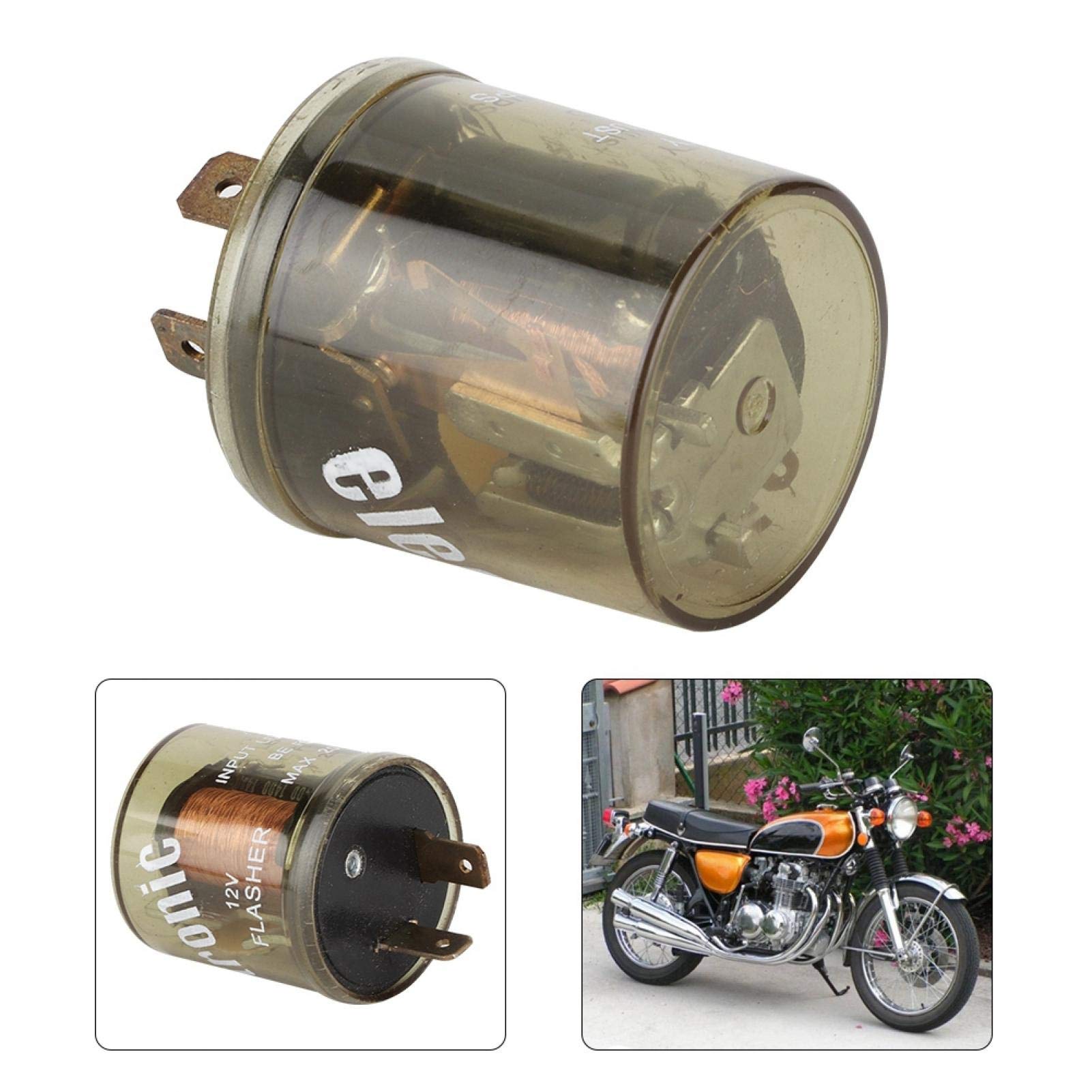Przekaźnik kierunkowskazów LED, 2-pinowy elektroniczny przekaźnik kierunkowskazów motocyklowych Regulowany przekaźnik kierunkowskazów 12V