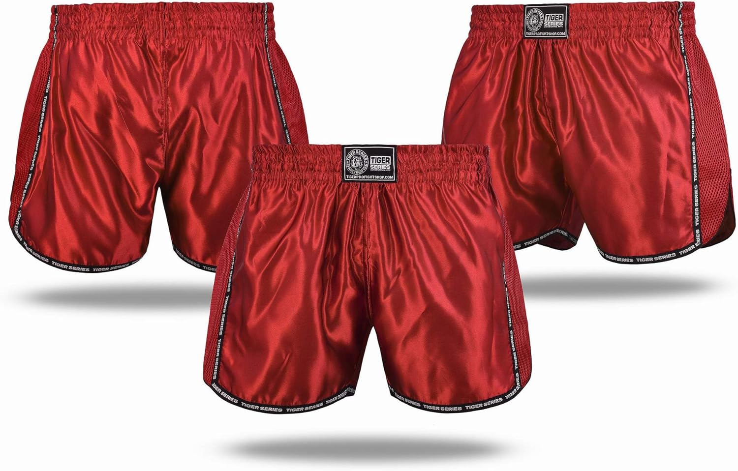 Muay Thai Boxing Shorts for Training and Kick Boxing, Combat Sports - Black, Blue, Red, White and Yellow