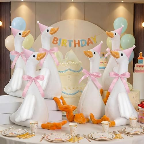 Blueweenly 6 Set 11.8" One Silly Goose Adopt a Goose, Pink, Silly Style
