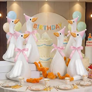 Blueweenly 6 Set 11.8" One Silly Goose Adopt a Goose, Pink, Silly Style