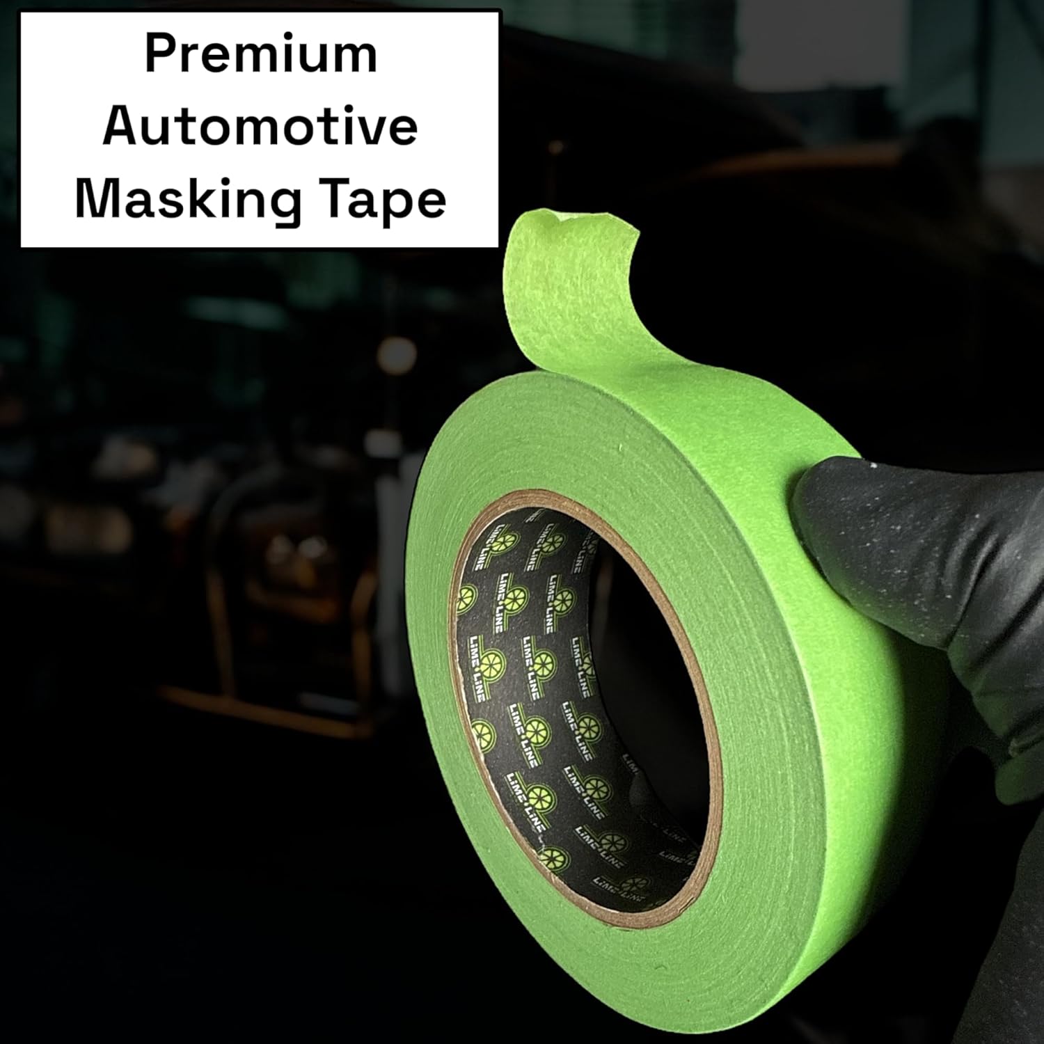LiME LiNE Green Fineline Paper Masking Pinstriping Tape for Automotive Airbrushing Designs and Custom Painting (3/4" Tape Bundle - Pack of 48)