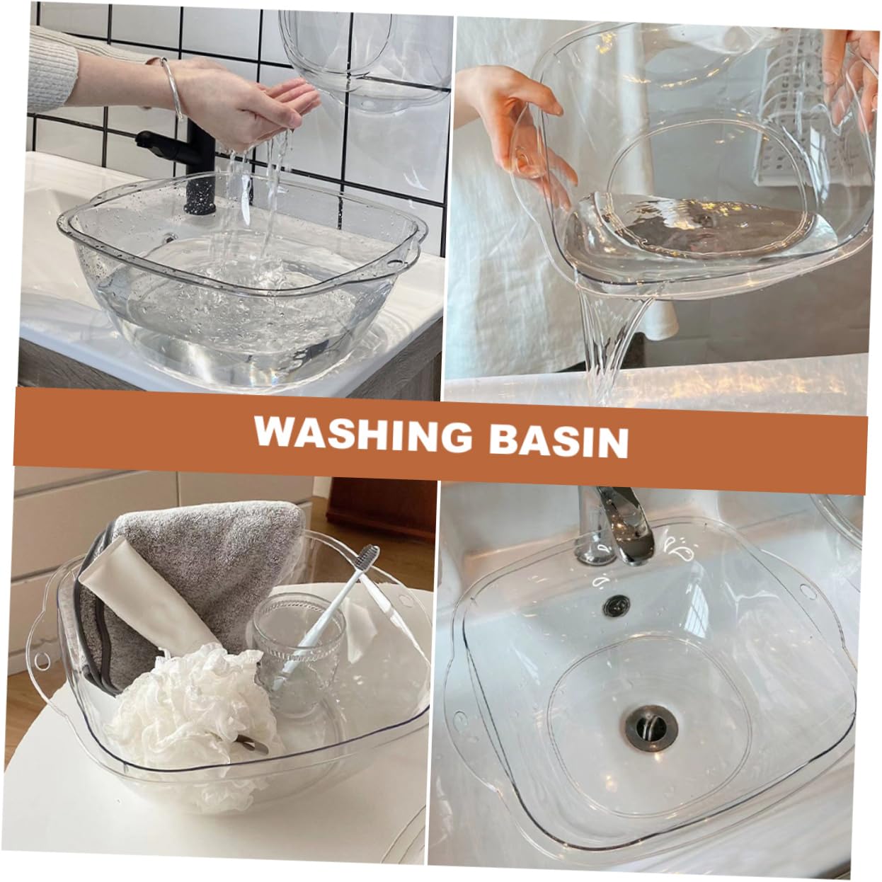 Plastic Wash Basin for Face Cleansing, Thickened Design
