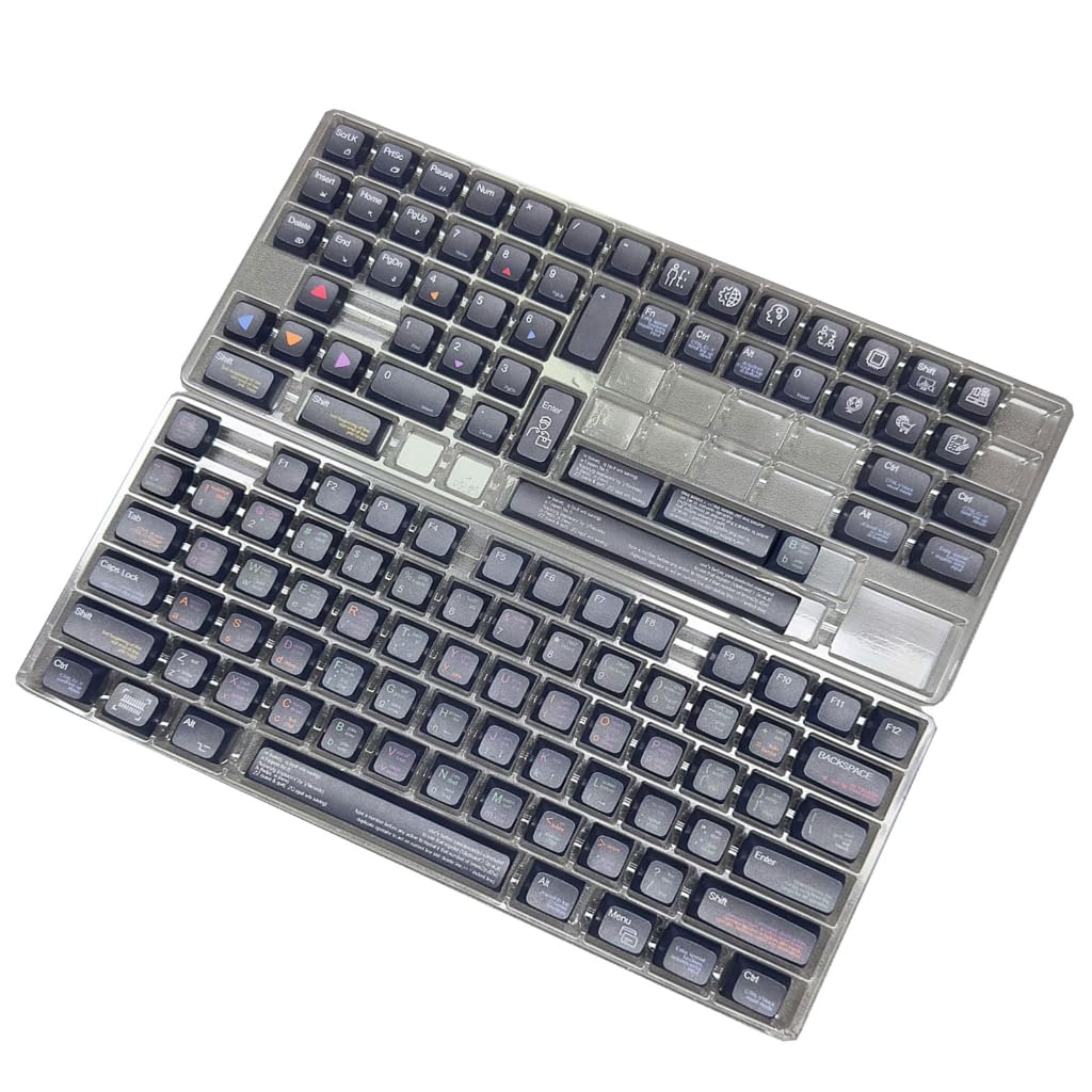 XDA Profile PBT Keycaps Set per programmatori Sublimato a caldo Finitura nera Tastiera Meccanica Keycaps 128PCS