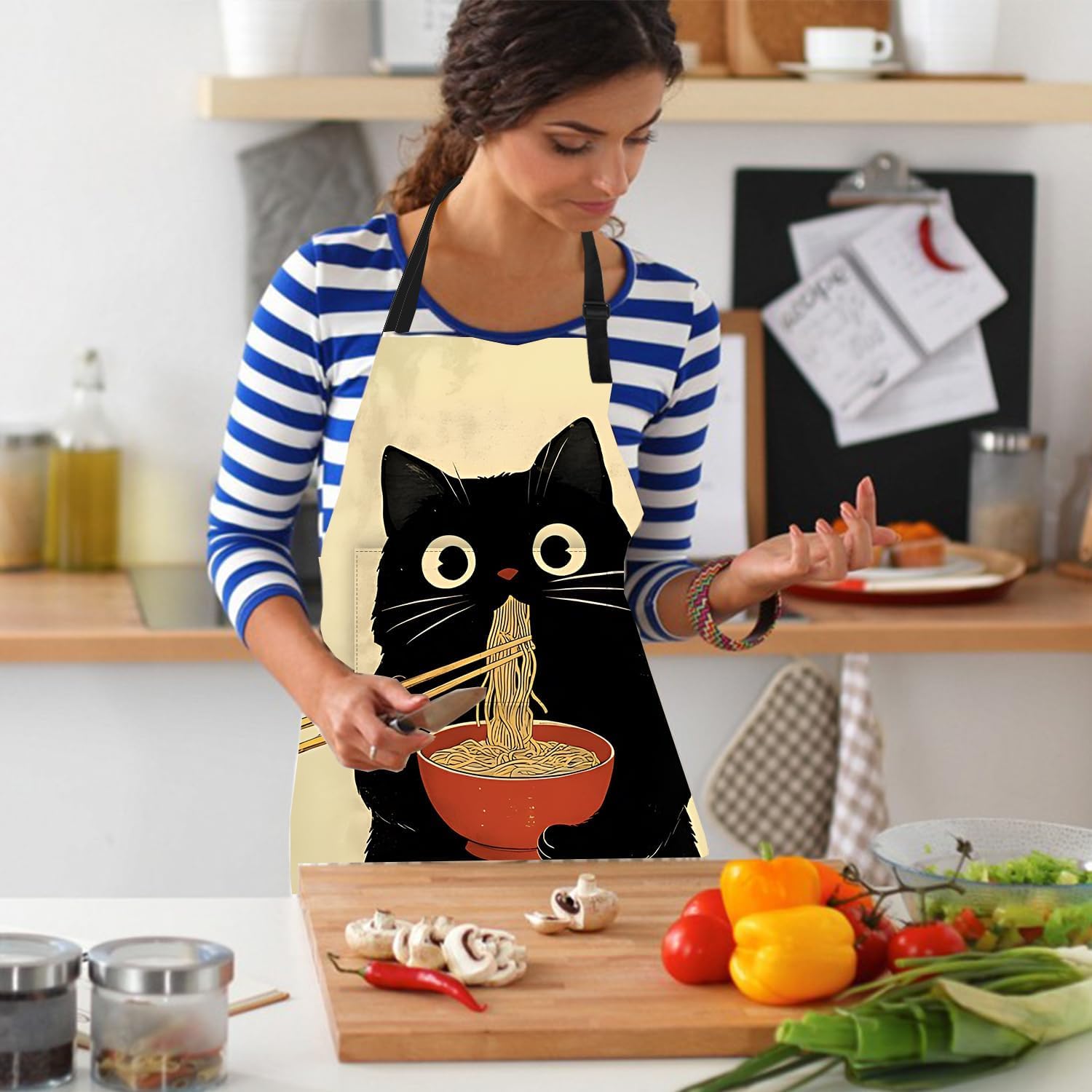 Apron Home Kitchen Cooking Baking Gardening for Women Men with Pockets 32x28 inch