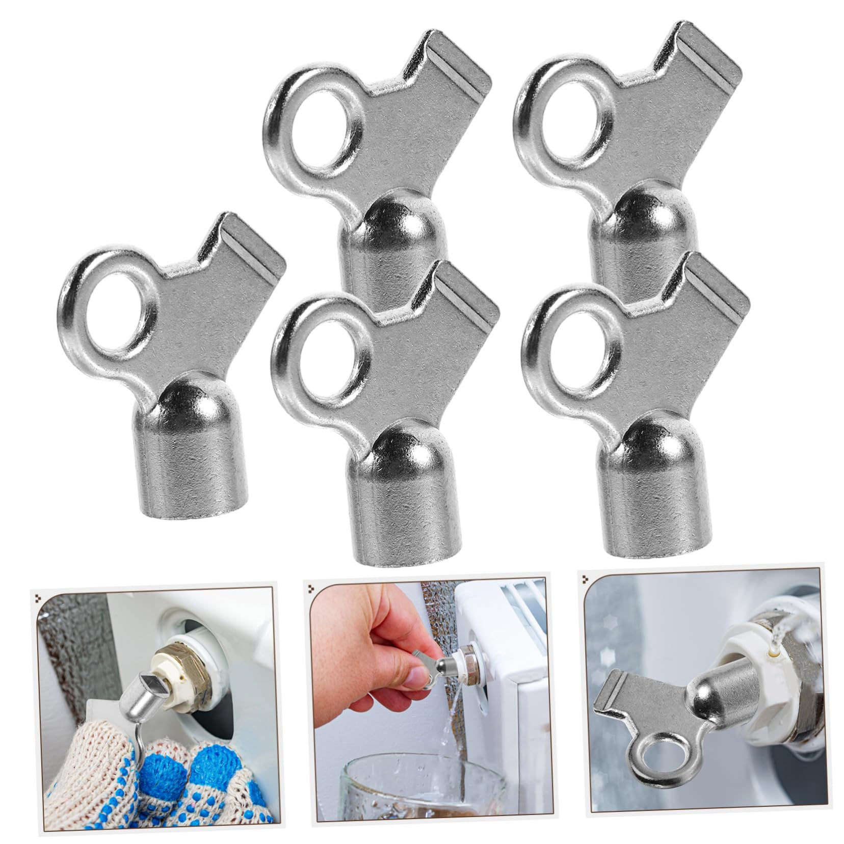 25 Piezas Llave de válvula de escape valvula radiador llave de tubo interruptores es para tubos es de radiador para viejo tecla de sangrado de aluminio NIYANGLE