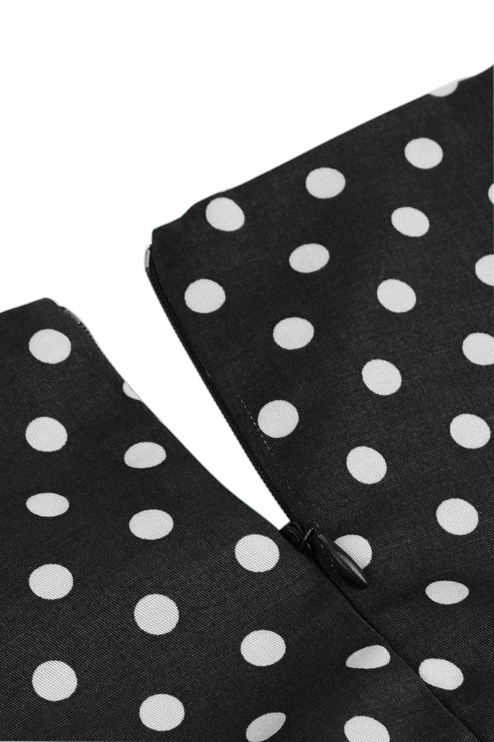 AXOE Donna Abito Vintage Anni 50 Cotone Traspirante, Linea A, Scollo A Barca, Cintura Contrasto Rimovibile