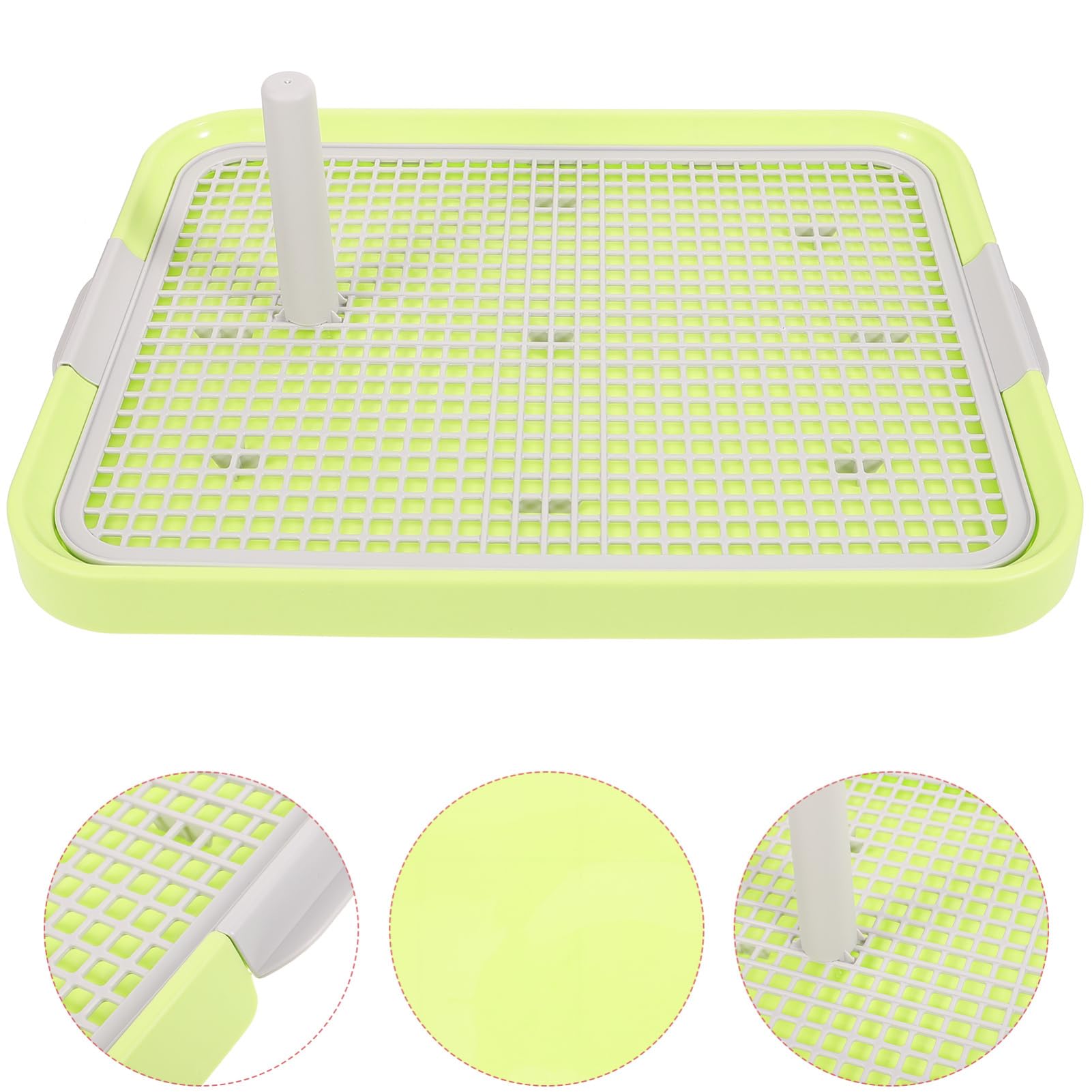 Toilette pour Chien Intérieur Antidérapante, Grille Détachable, Plastique