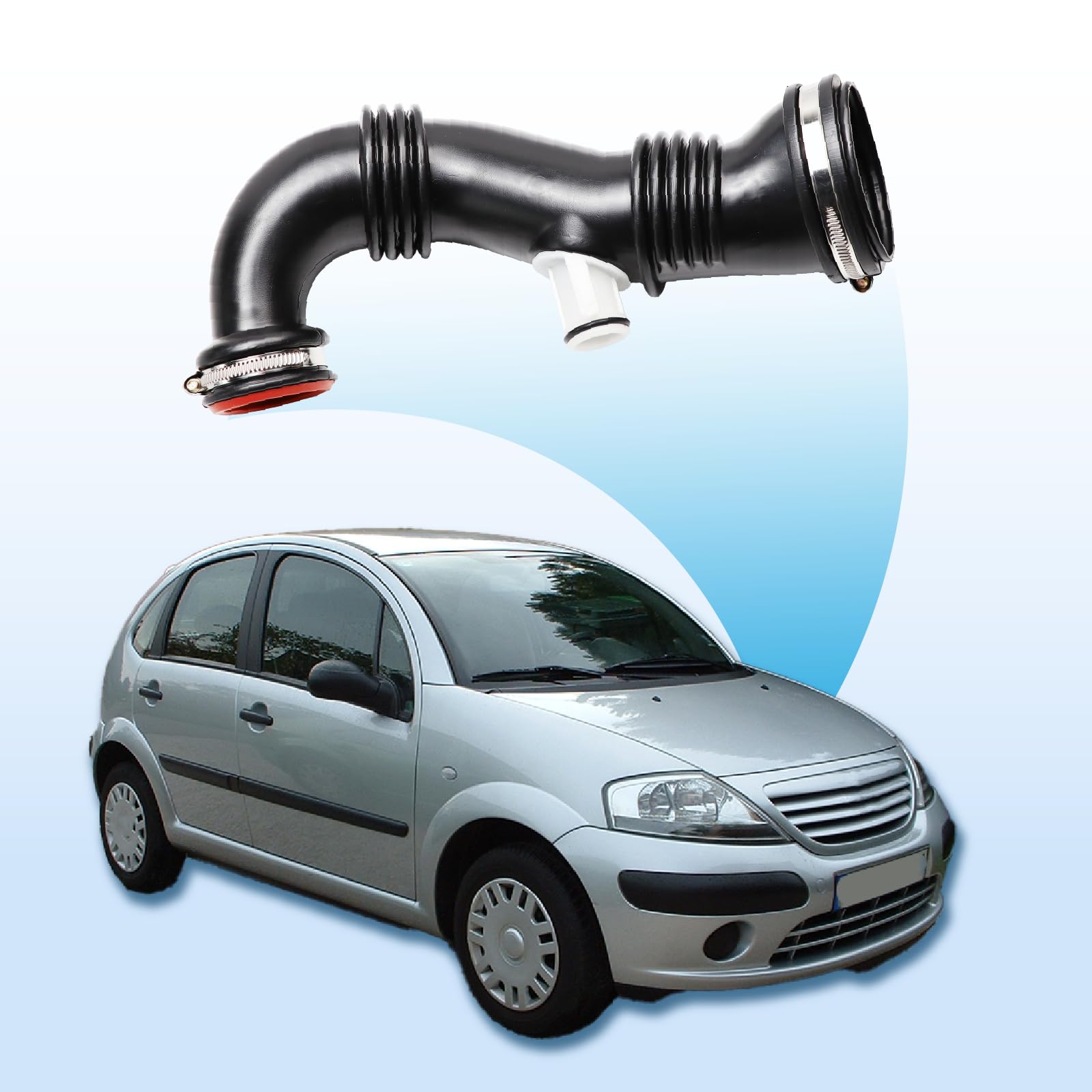 Manguera de aspiración 9687883680 para 1007 206 207 3008 307 308 407 Expert Partner Turbo Mangueras de aspiración para Berlingo C2 C3 C4 C5 Jumpy 1434E1