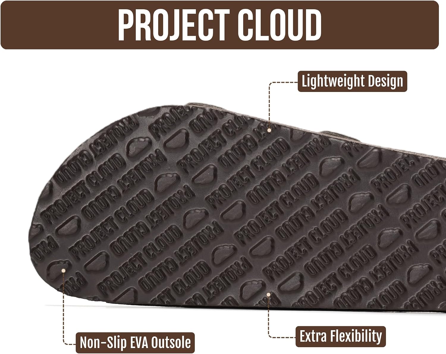Project Cloud 100% Genuine Leather Flat Sandals For Women 2026 Cork Footbed Womens Sandals with Memory Foam and arch support Vacation Essentials Slides for Women Footwear (Venita)