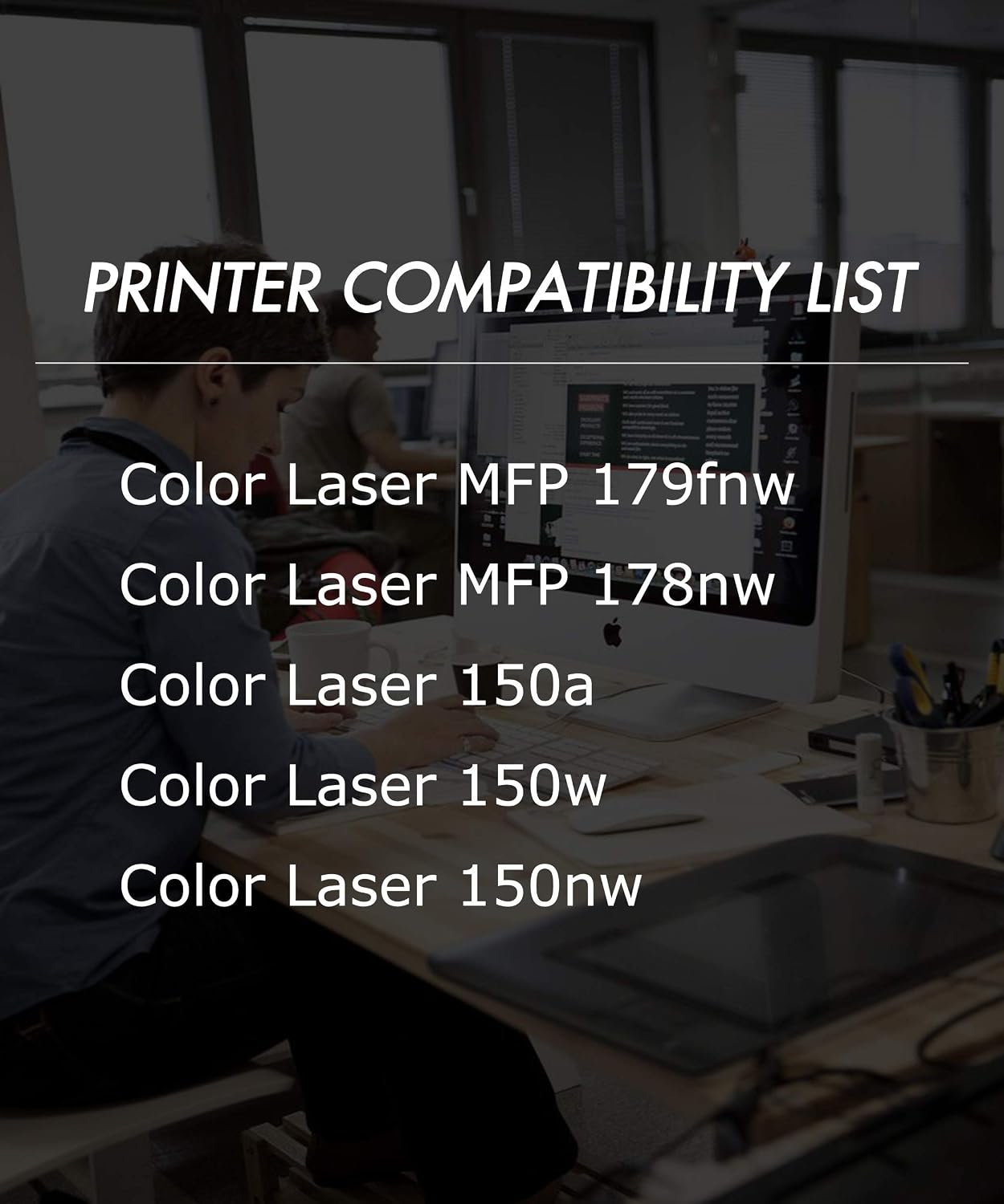 (2B+CYM, 5 Pack) Compatible Toner Cartridge Replacement for HP 116A W2060A for Color Laser MFP178nw 179fnw 150A 150nw Laser Printers