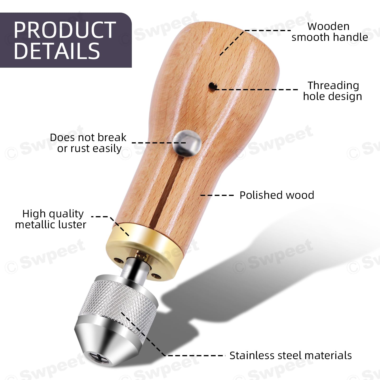 Kit Per Rilegatura Libri - 11 Pezzi Con Punteruolo, Filo Cerato E Aghi | Fai Da Te E Restauro - Foto 3