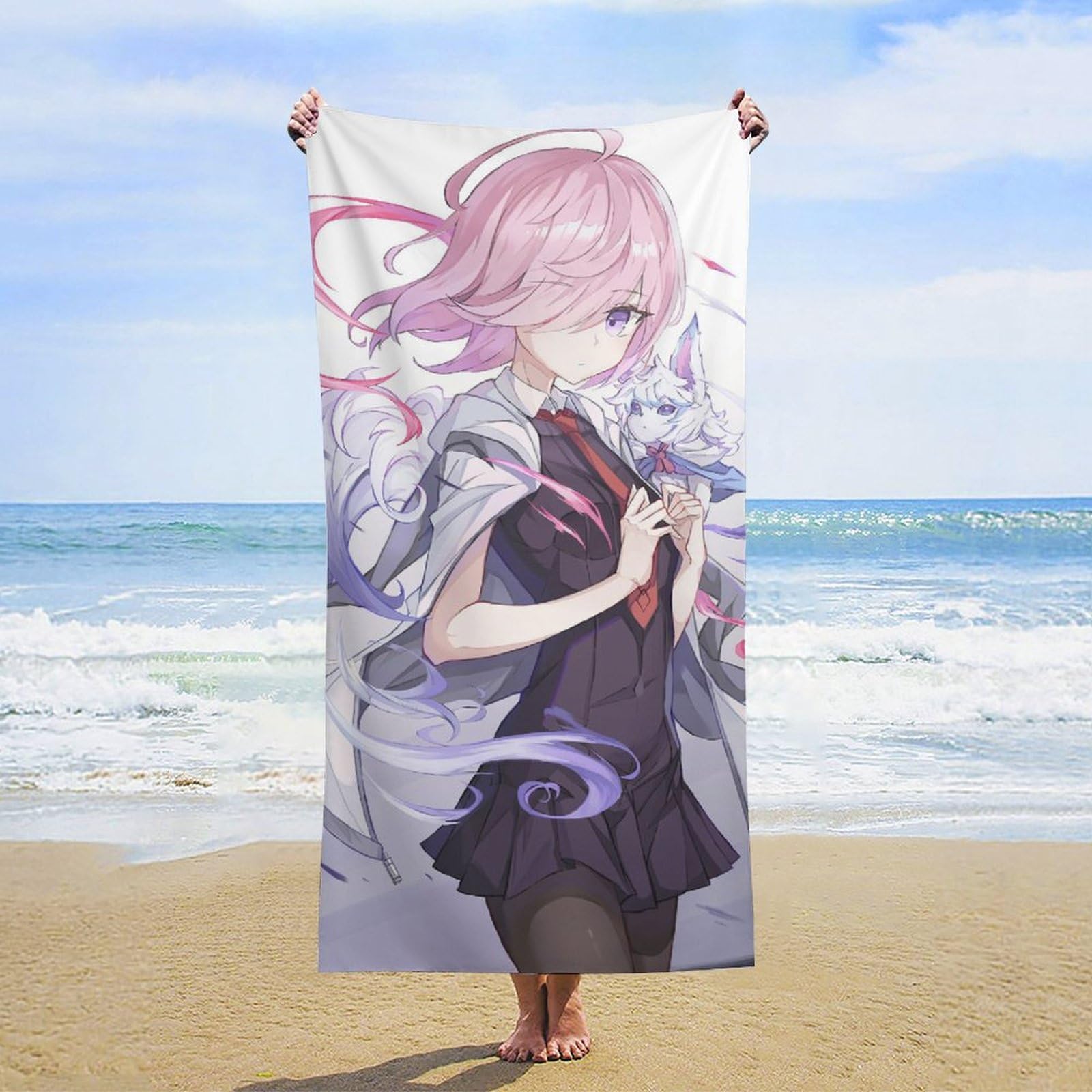 Amazon｜バスタオル FGO マシュ・キリエライト ビーチタオル