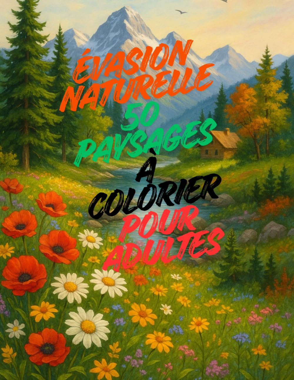 Évasion Naturelle : 50 Paysages à Colorier pour Adultes: Plongez dans un monde de calme et de sérénité avec Évasion Naturelle : 50 Paysages à Colorier pour Adultes