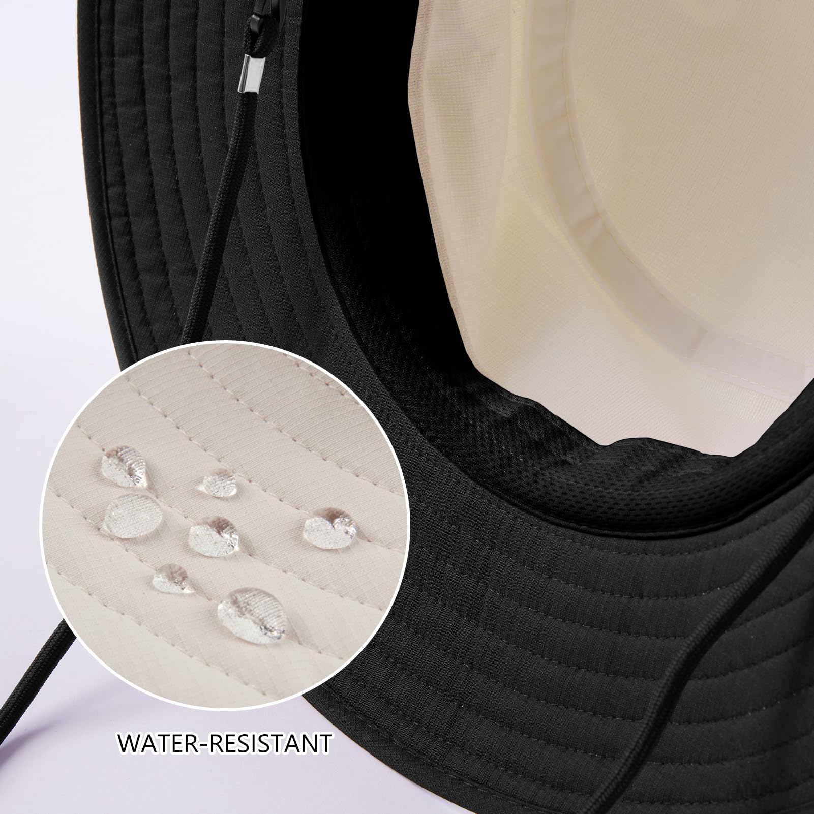 BASSDASH Cappello da Pescatore Resistente all'Acqua UPF 50+ con Rete Perforata al Laser Regolabile per Uomo Donna Escursionismo all'aperto