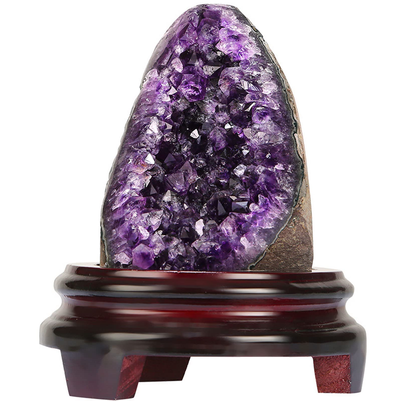 Piedra de racimos de Cristal de Amatista Natural de Uruguay Cuarzo de geoda en Bruto, Geoda de Amatista Grande, Geoda de Piedra Amatista en Bruto Decoración Cornucopia de Piedra Original,500g