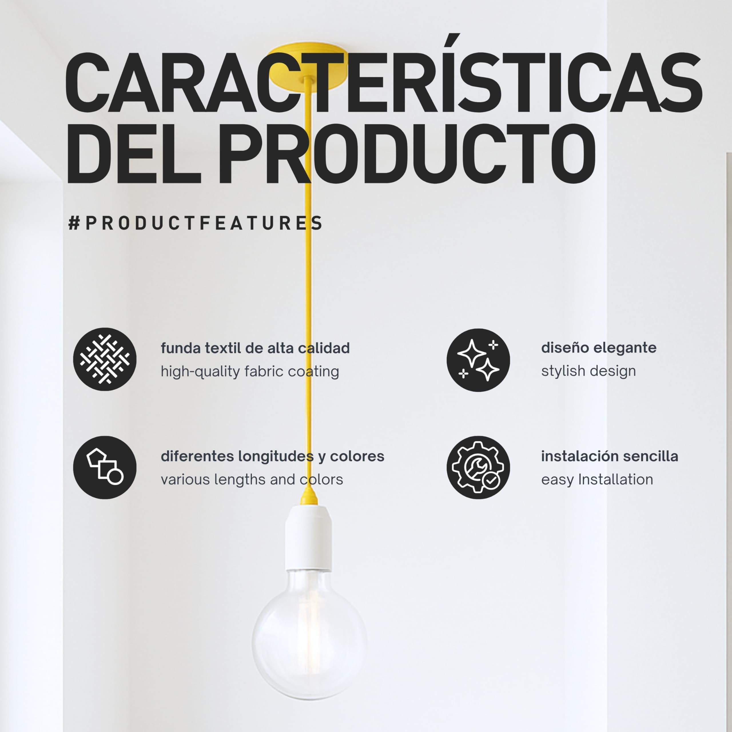 smartect Cable Textil en Color Marrón, Cable Electrico 3 Hilos de 5 Metros (3 x 0,75 mm²) Cuerda para Lampara con Revestimiento Textil para su Proyecto DIY - 5