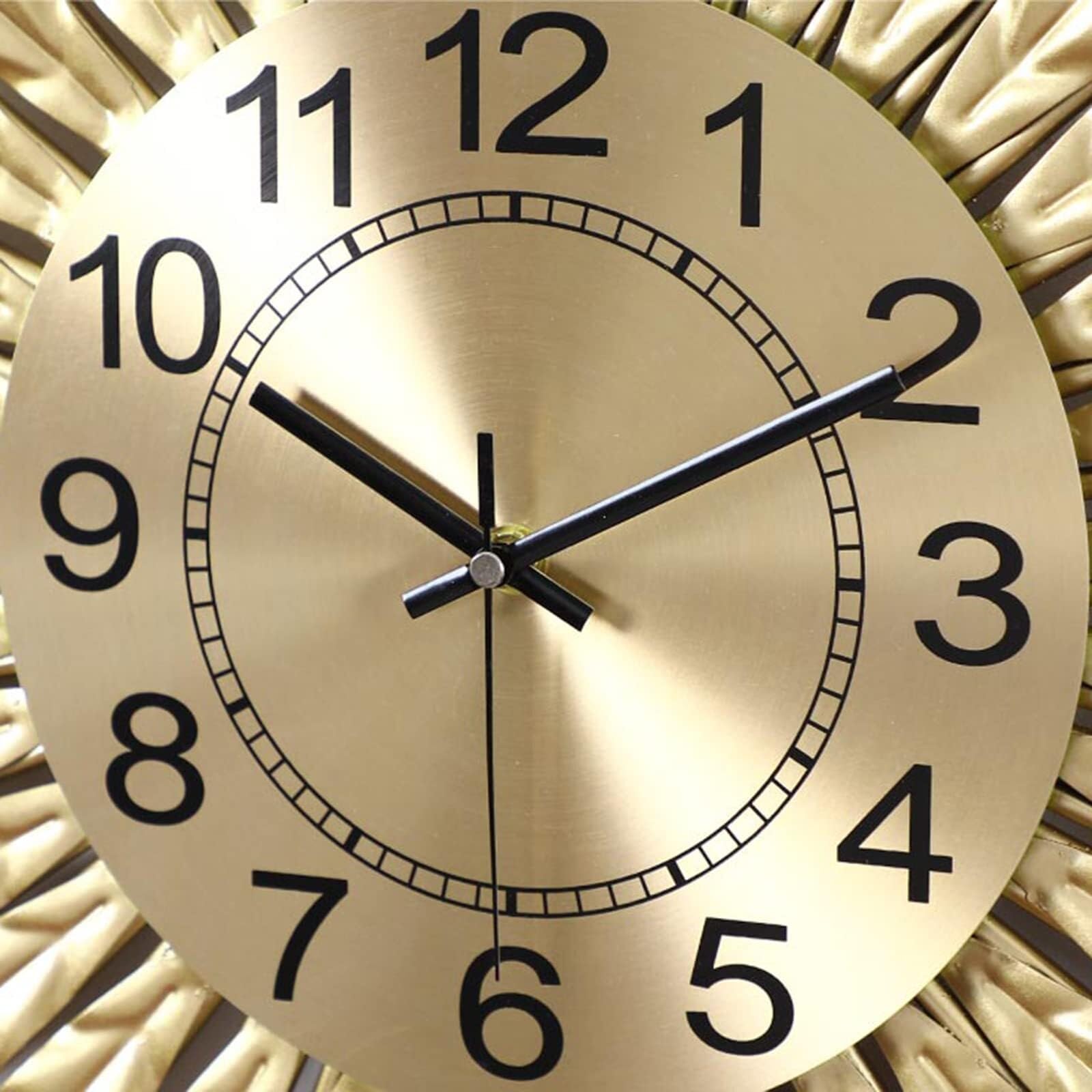 Ginkgo - Reloj de pared con diseño de hojas, moderno y silencioso, decoración de metal para sala de estar, cafetería, restaurante, 27.5 pulgadas