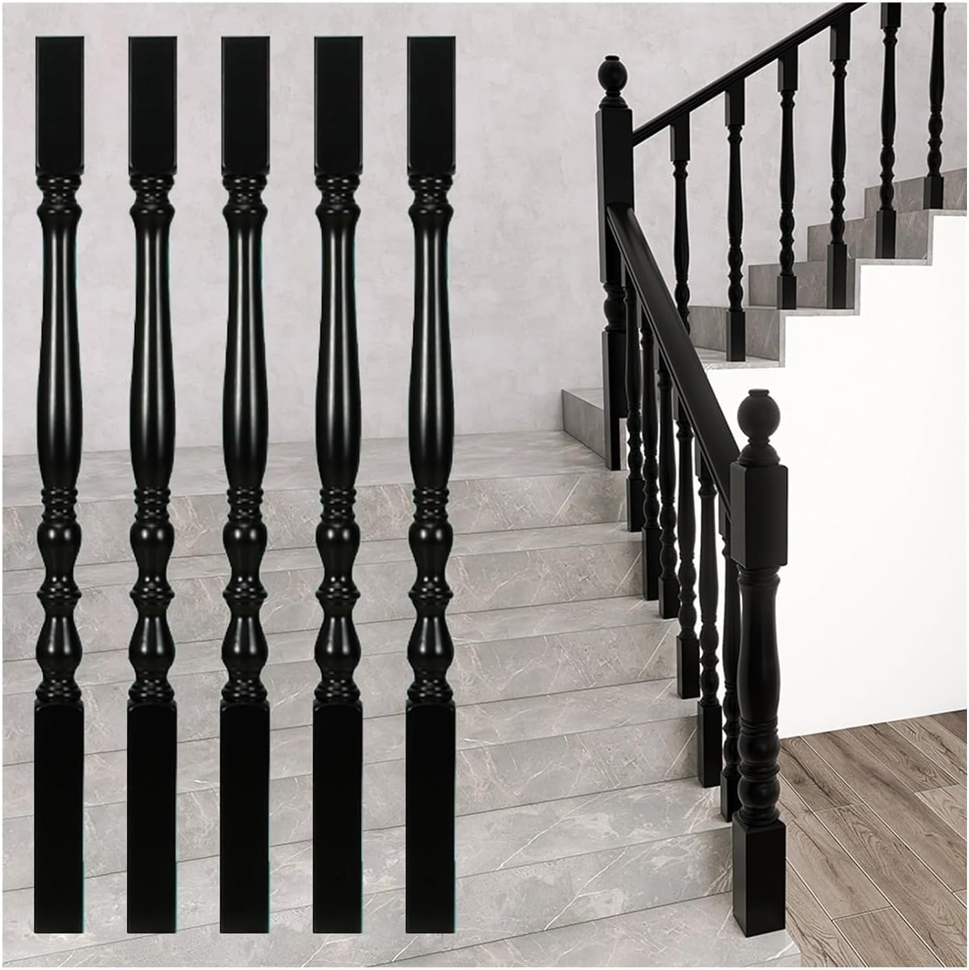 Garde-corps de pont pour sécuriser les marches d'escalier et porches en bois