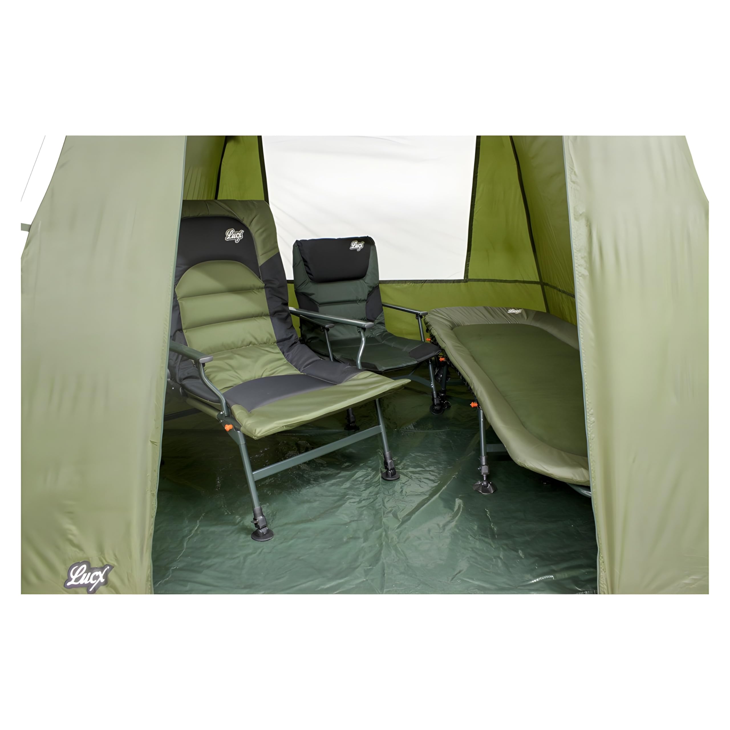 Lucx Marder Bivvy Angelzelt für 1-3 Mann - kompaktes Karpfenzelt, 1,70 m Stehhöhe, herausnehmbarer Bodenplane & 10.000 mm Wassersäule