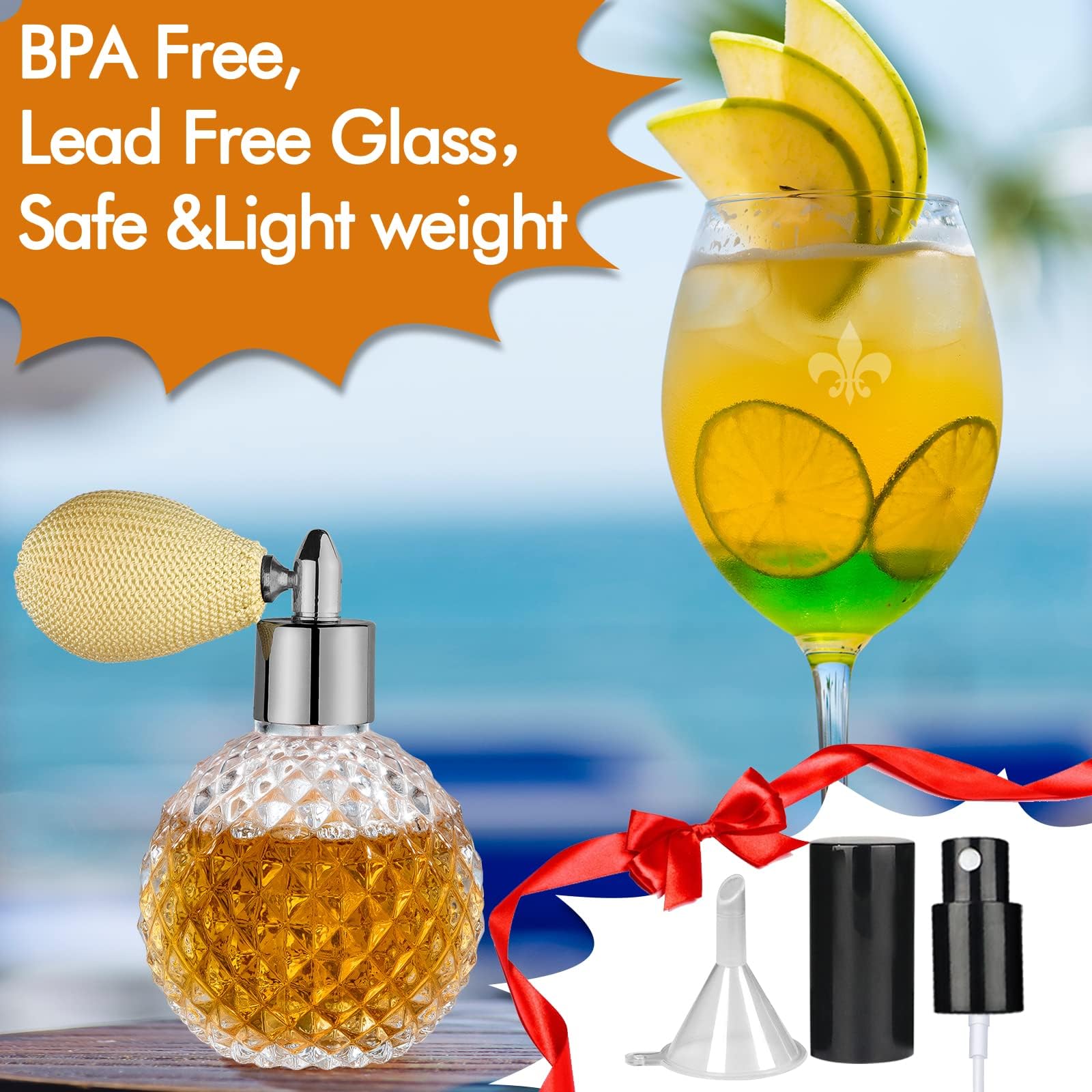 Amazon.co.jp: 香水アトマイザースプレーボトル 3.4オンス/100ml