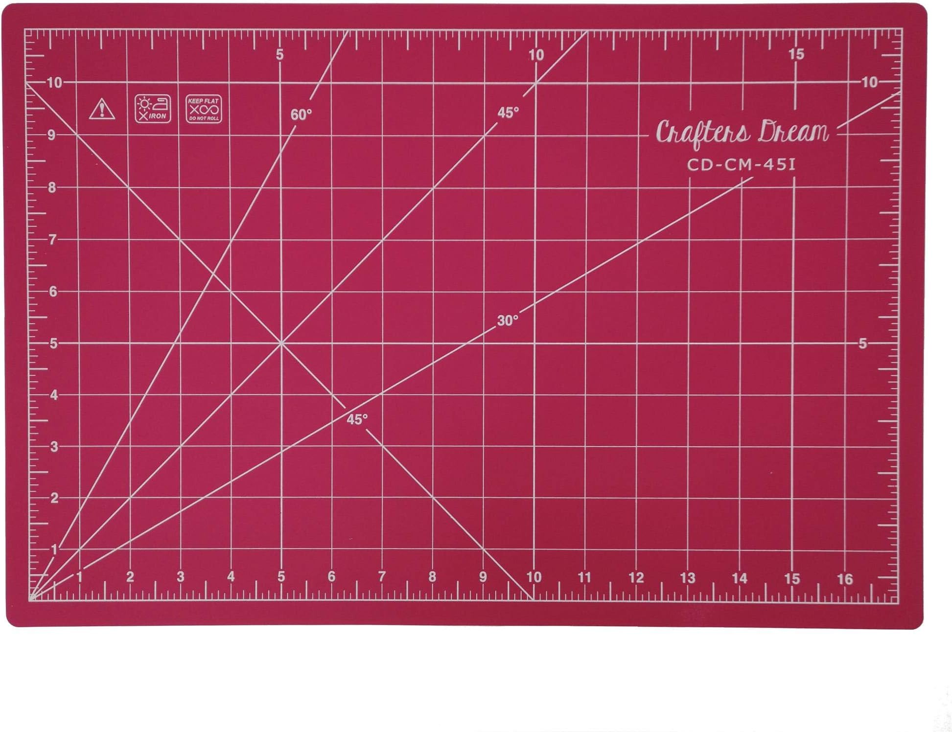 Crafters Dream Pink Self Healing Cutting Mat 24" x 18"