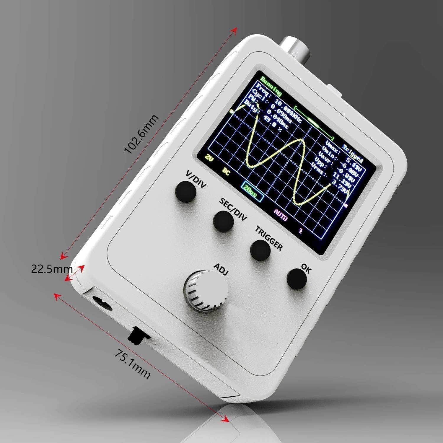 🛒 Flash Sale kuman 2.4 TFT Digital Oscilloscope Kit with Power Supply and BNC-Clip Cable Probe Q15001 (Assembled Finished Machine)