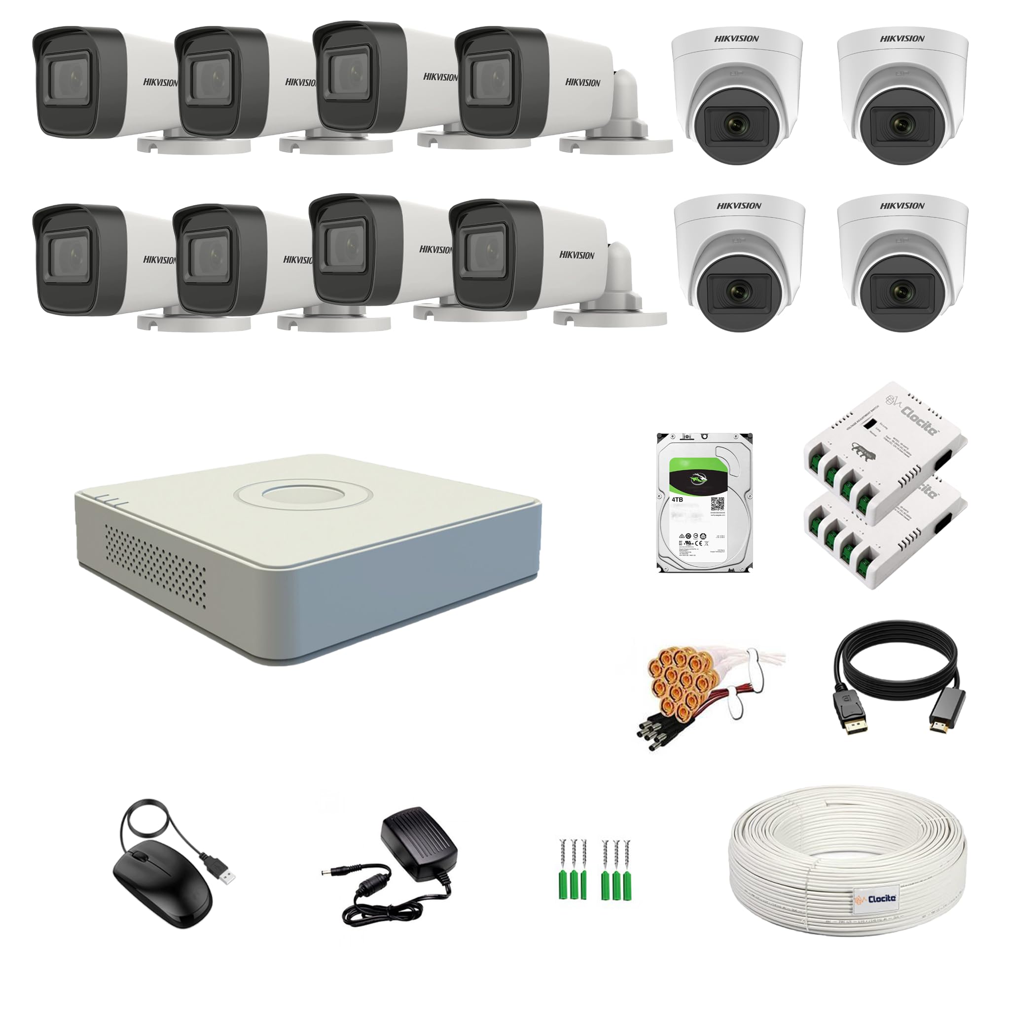 Hikvision 8 Channel DVR Kit - 5MP Cameras & 2TB HDD -14