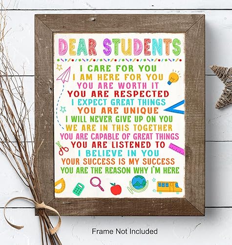 Miniatura 7 de Kids Preschool Kindergarten Classroom Decor - Teacher Gifts - School Wall Decor - Teacher Supplies - positive Educational Motivational poster - Back