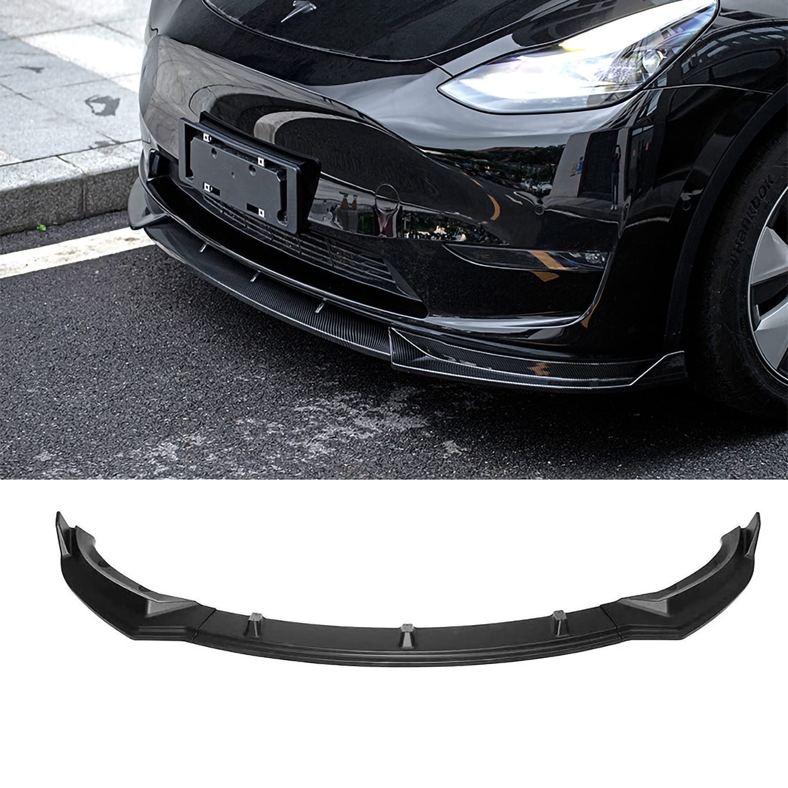 Buy 2021 TeSLA Model Y Car Front Spoiler,Front Lip Chin Splitter Body