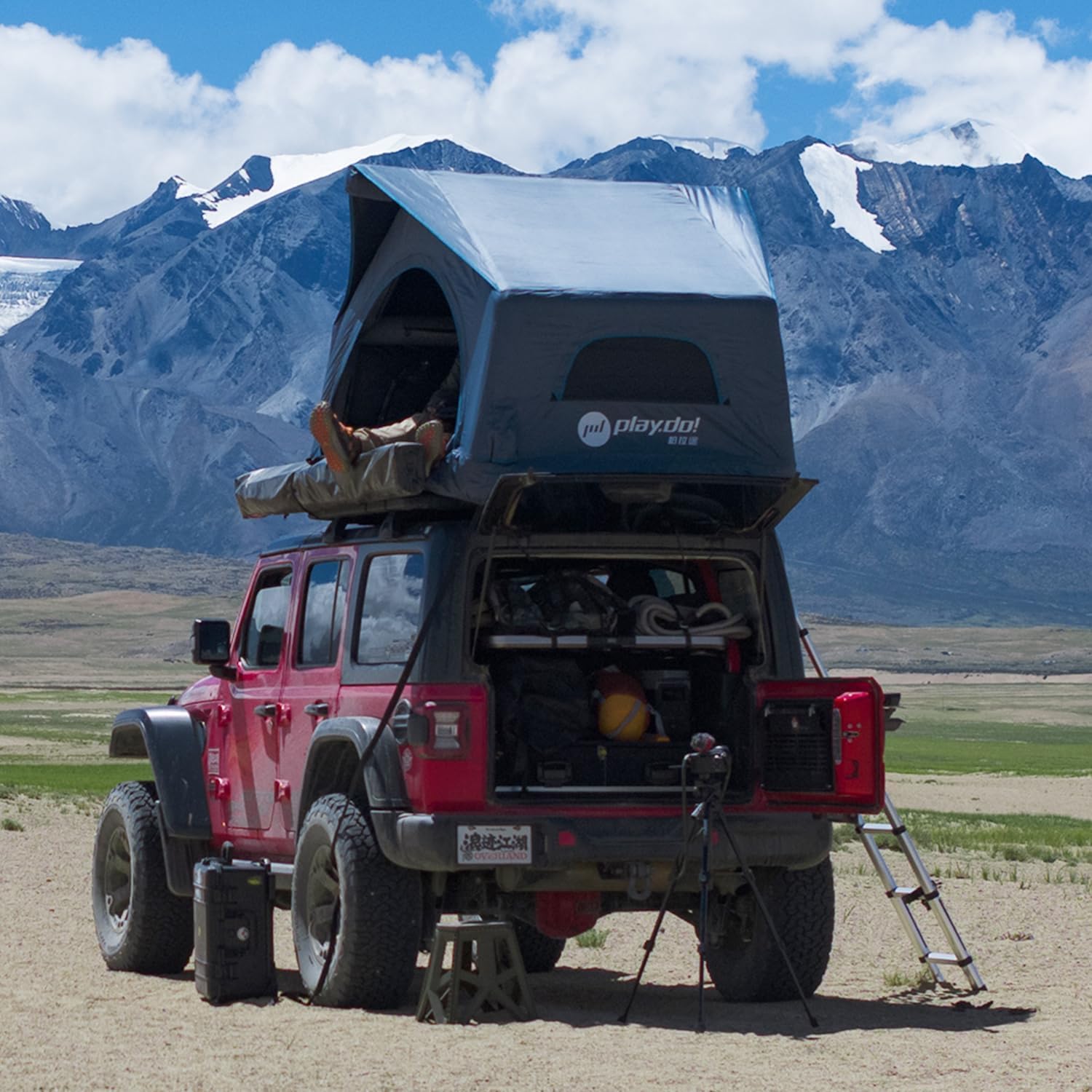 TentHome Tienda Techo Coche de Campaña Hinchable 2-3 Personas Montaje Rapido, Tienda sobre el Techo Coche Inflable Profesional Anti-UV Ligera Impermeables para Furgoneta SUV