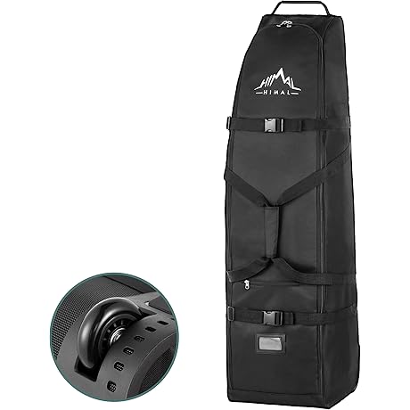 Himal Outdoors Soft-Sided Golf Travel Bag - Large, Heavy Duty, Wheels