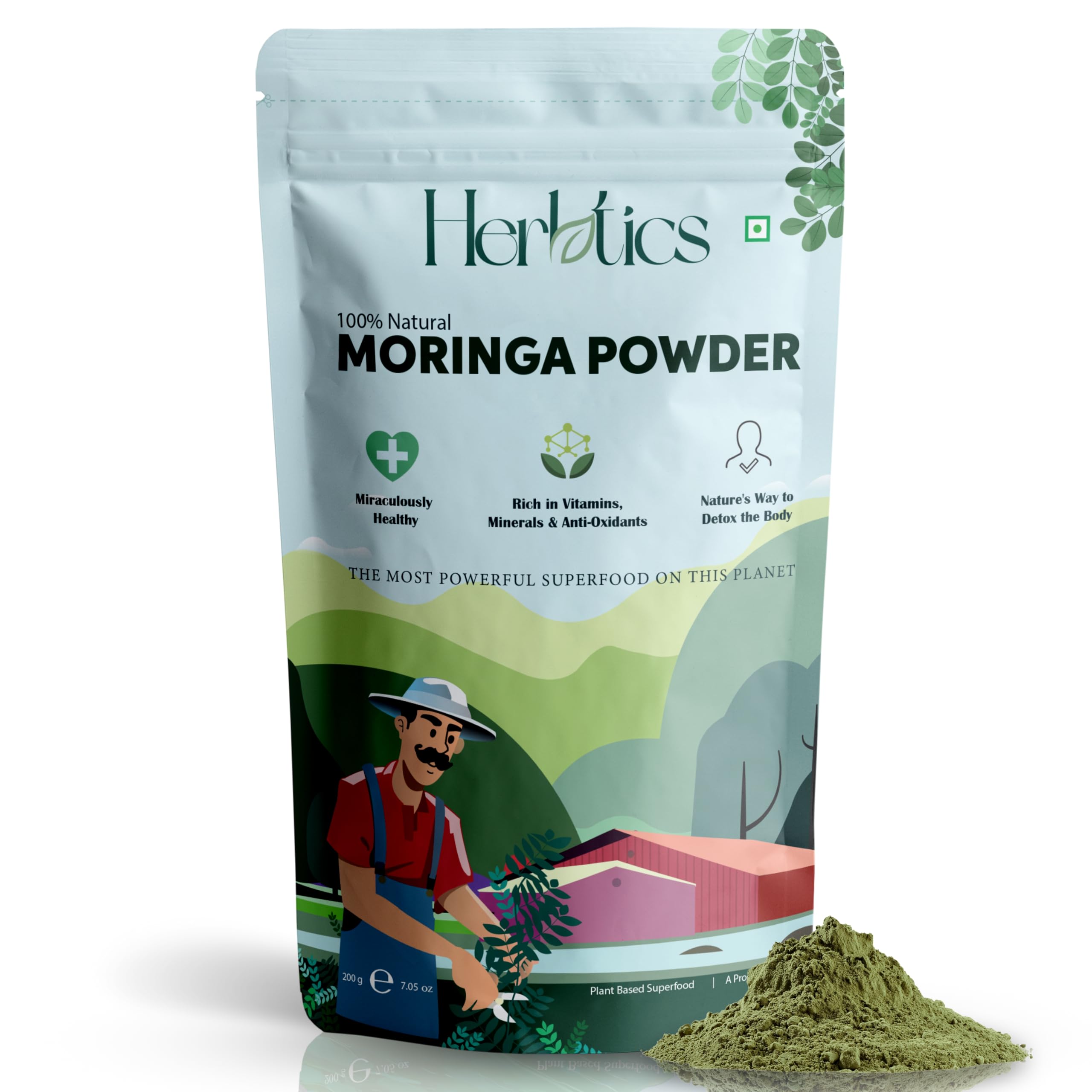 Herbtics Moringa Powder 200 Grams | Pure and Natural | Miracle tree | Natural Detox | Nutrient Rich | Plant based Protein | Most Powerful superfood | Moringa Oleifera (B0CPFTLNBJ) Amazon Price History, Amazon Price Tracker
