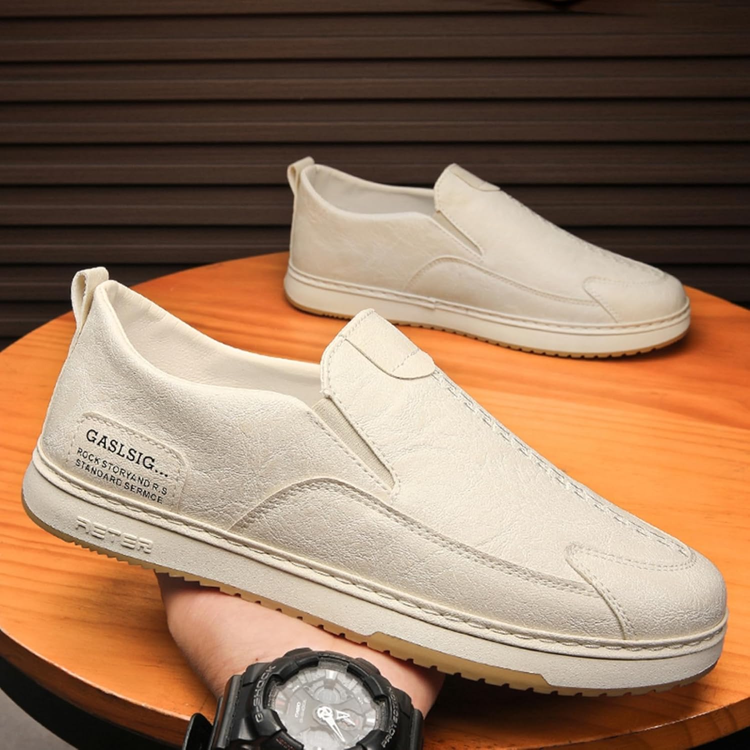 [GUREITOJP] コックシューズ PUレザー サイドゴア 作業靴 メンズ 安全靴 ワークシューズ 厨房 耐油 軽量作業靴 クッ