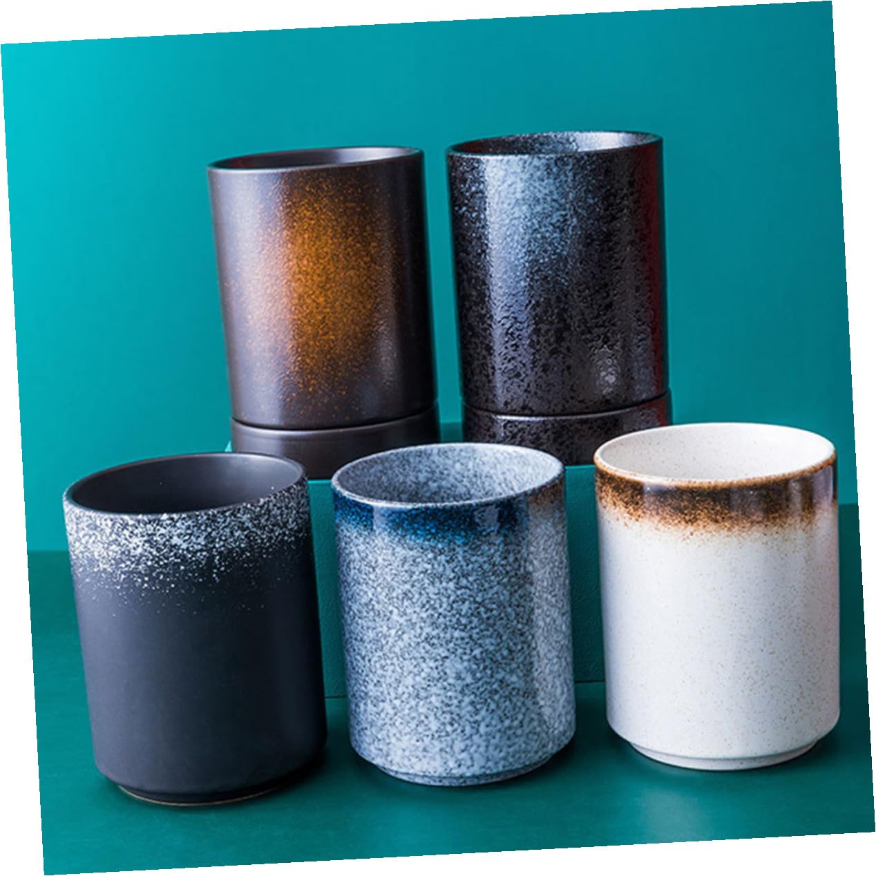 Alipis Support à Baguettes en Céramique Noir Égouttoir Intégré, Rangement Pratique pour Couverts et Cuillères, Cuisine et Présent de Pendaison de Crémaillère