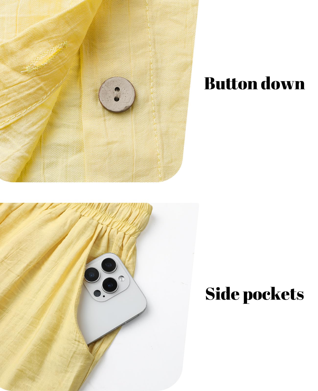 Adigaber Chándal de Manga Larga para Mujer Camisa con Botones y Holgado Cintura Alta Pierna Ancha Cordón Pantalones con Bolsillos