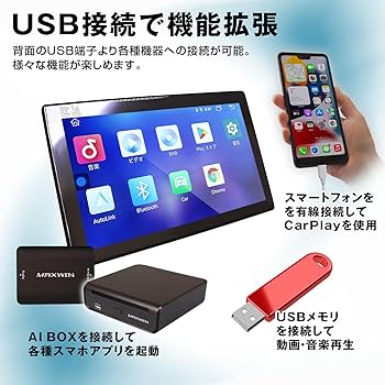 ACE　マックスウイン フルセグ内蔵 10.1インチ オンダッシュモニター HDMI フルセグ内蔵10.1インチオンダッシュモニター TKHFT1018