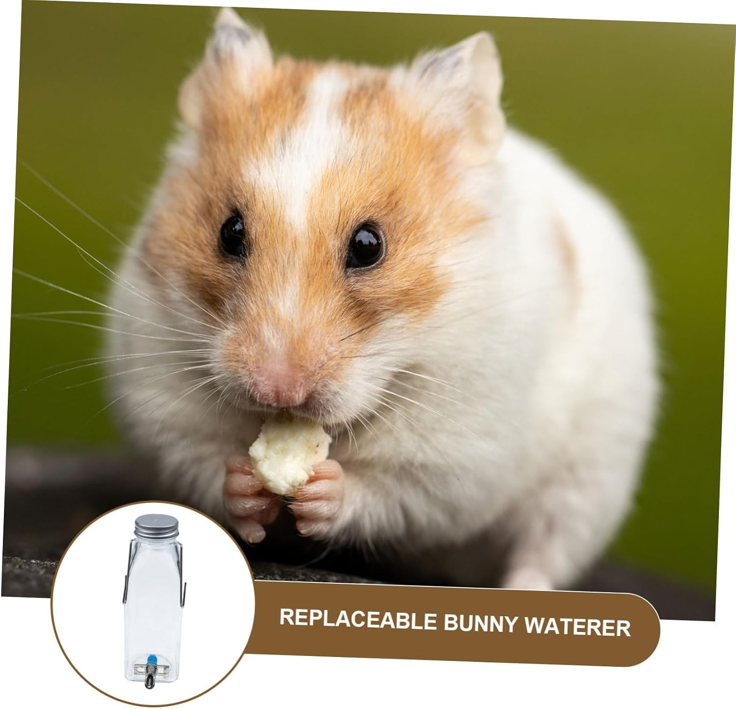 350ml Glass Rabbit Water Bottle Hanging PET Bunny Water Dispenser for Small Pets Silent Design Storage Feeder for Rabbit Cage Accessories