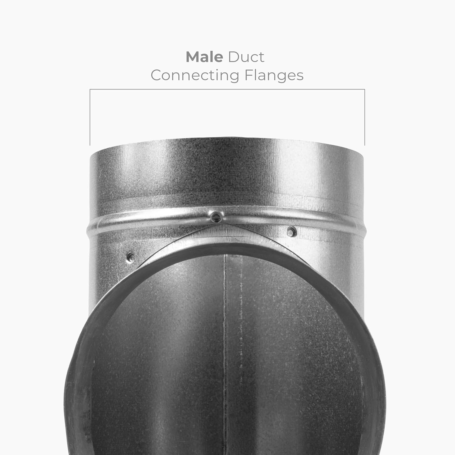 90° Degree Ø6 x 6 x 6 Inch T Shape Duct Splitter - Metal 3 Way Fitting Adapter - Galvanized Steel Round Duct Hose Dryer Branch - Home, Industrial, Heating HVAC Ventilation - Ducting Connector