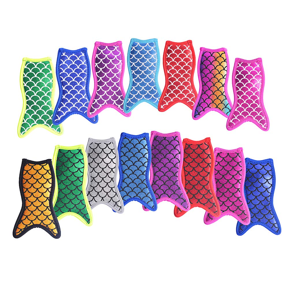 10 Pack Neoprene Popsicle Holders - Sublimation Blanks, White Sleeves To Keep Hands Warm & Popsicles Cold