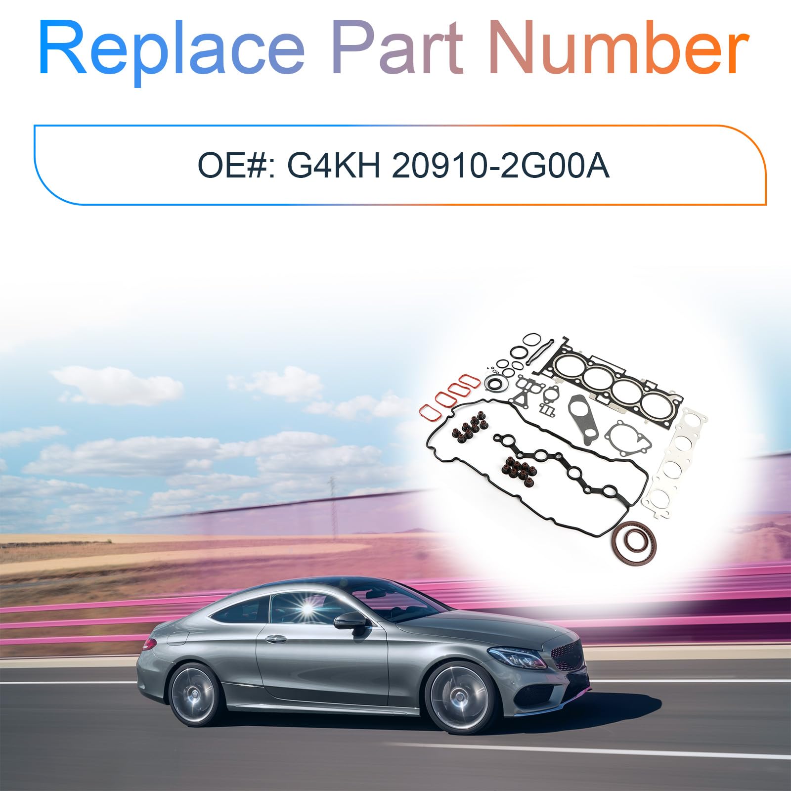 DNJ PR177 Piston Ring Set Standard Size For 11-15 Hyundai, Kia/Santa Fe Sport, Sonata, Optima, Sportage 2.0L L4 DOHC Turbocharged