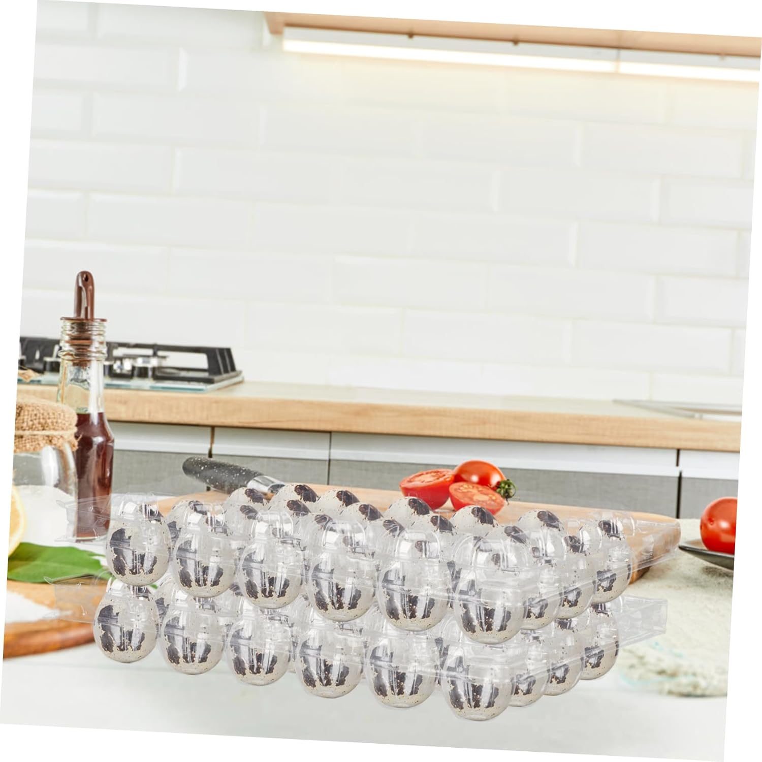 NUOBESTY 50pcs Quail Trays Holders for Safe Storage and Easy Viewing for Kitchen Organization and Refrigeration