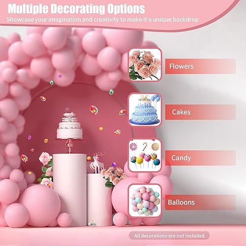 Miniatura 2 de Bathrena Soporte de exhibición cilíndrico cilíndrico para fiesta de boda, soporte de exhibición cilíndrica, soporte de decoración de arte,