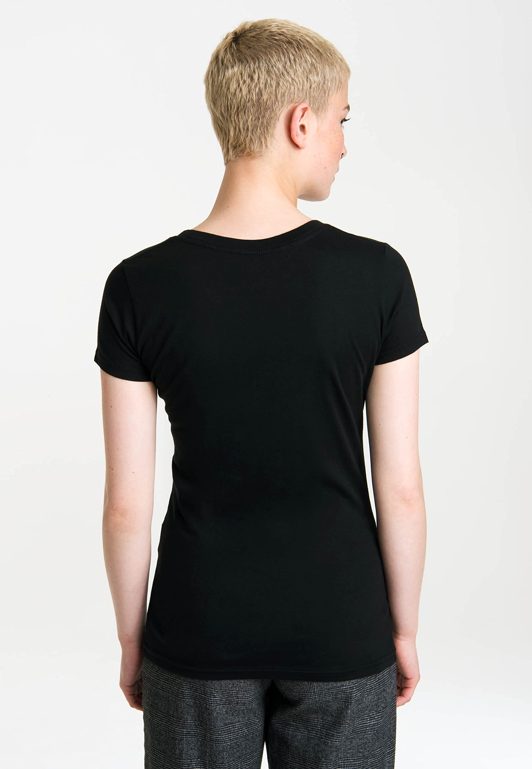 Logoshirt Fantascienza - Capitan Futuro T-Shirt Donna - Nero - Design Originale Concesso su Licenza