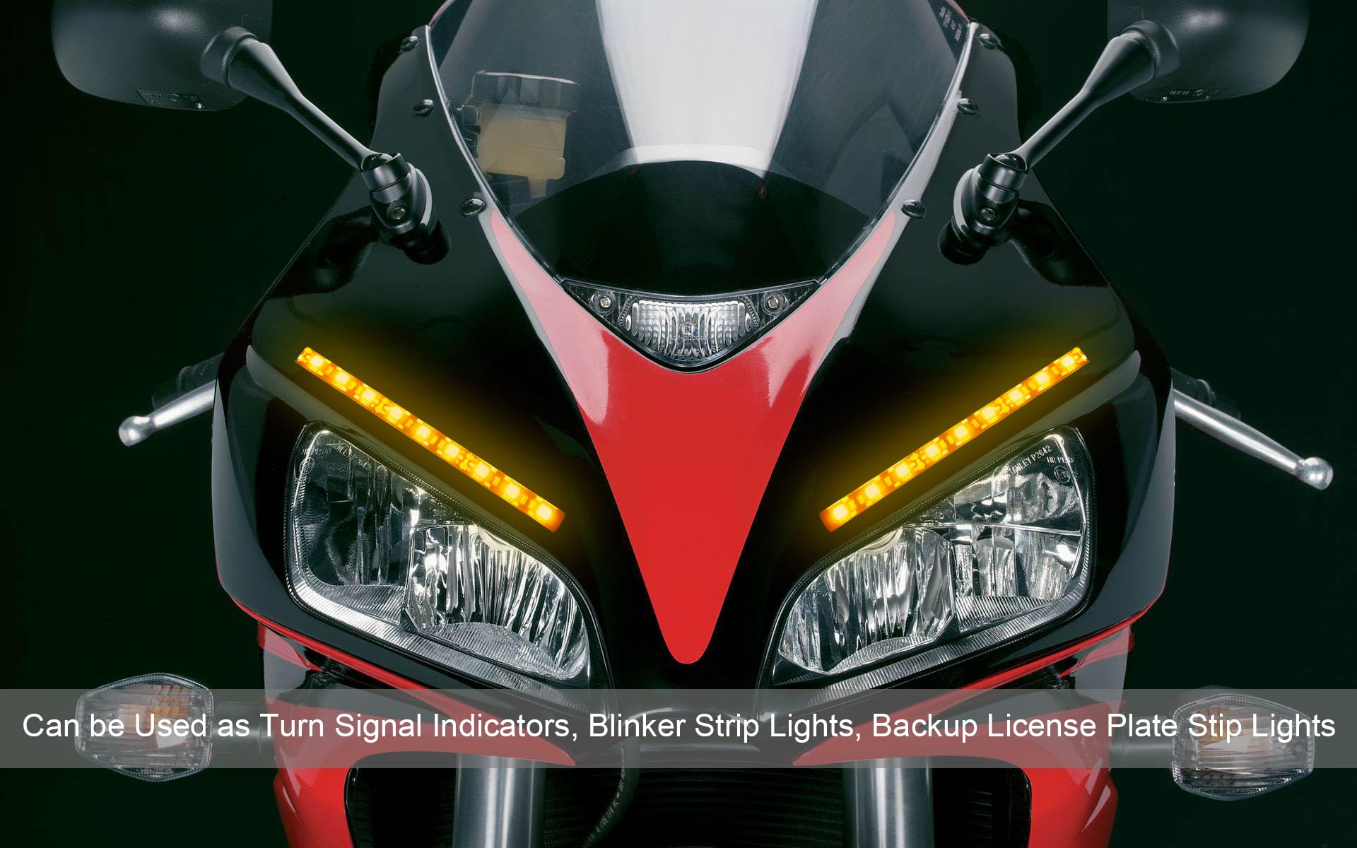 Kinstecks 2 STÜCKE 6 LEDs Motorrad LED Streifen Lichtleiste Blinker