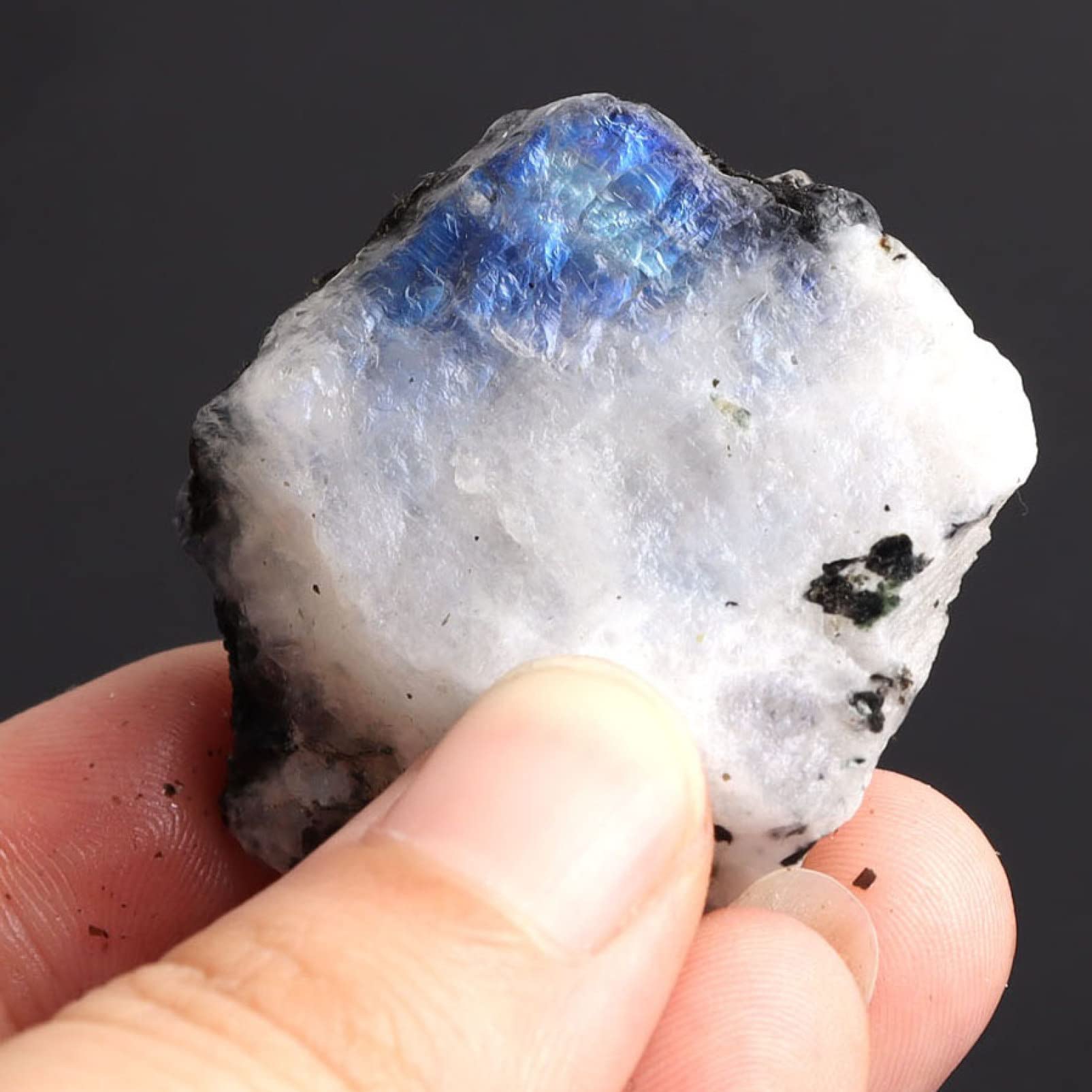 Amazon.co.jp: 天然水晶の原石 1PC ナチュラル生ホワイトインドムーン